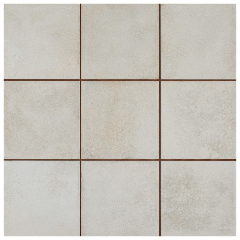 Kings Etna White 13.13x13.13 Square Ceramic Floor and Wall Digital Pattern