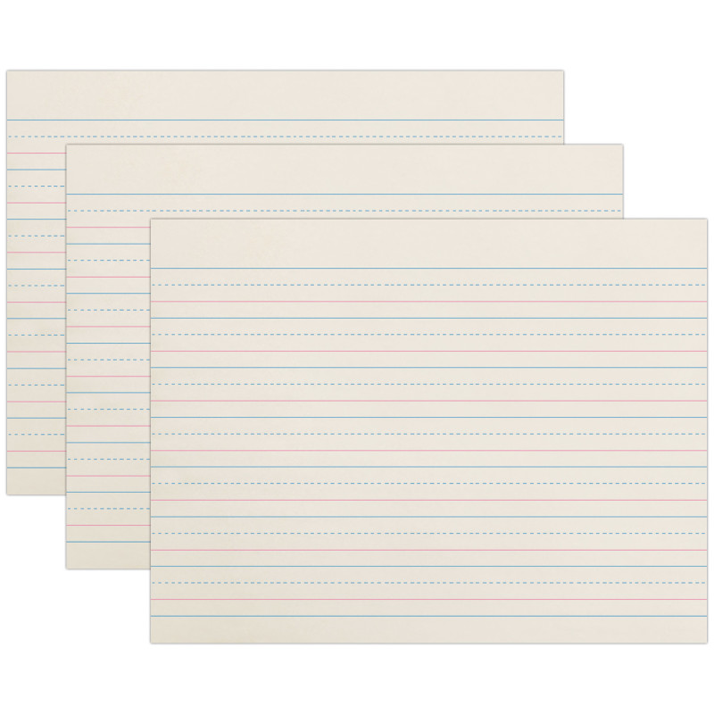 Newsprint Handwriting Paper, Dotted Midline, Grade 1, 5/8" x 5/16" x 5/16" Ruled Long, 10-1/2" x 8", 500 Sheets Per Pack, 3 Packs