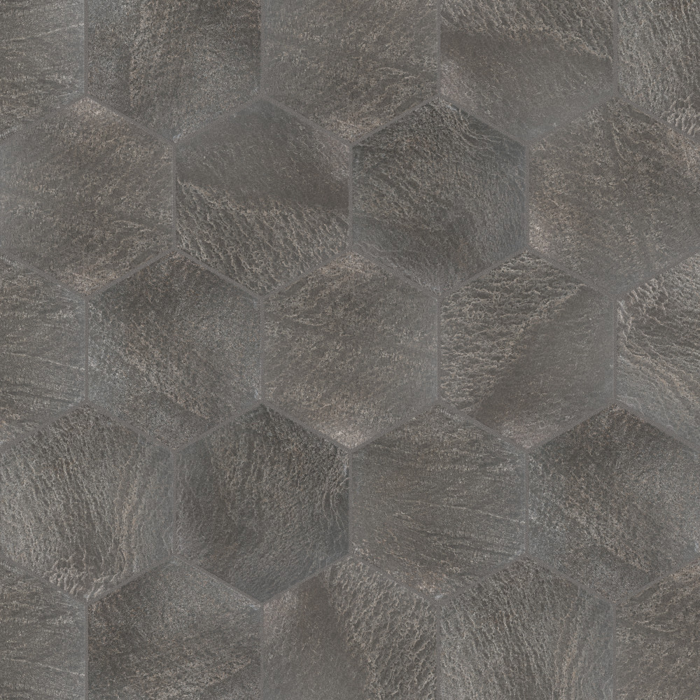 Nagpur Grand Hex Grafito 19 in. x 22 in. Porcelain Floor and Wall Tile