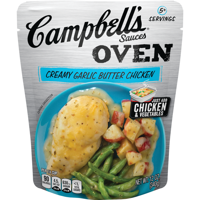 Creamy Garlic Butter Chicken Sauce Campbell Soup Company
