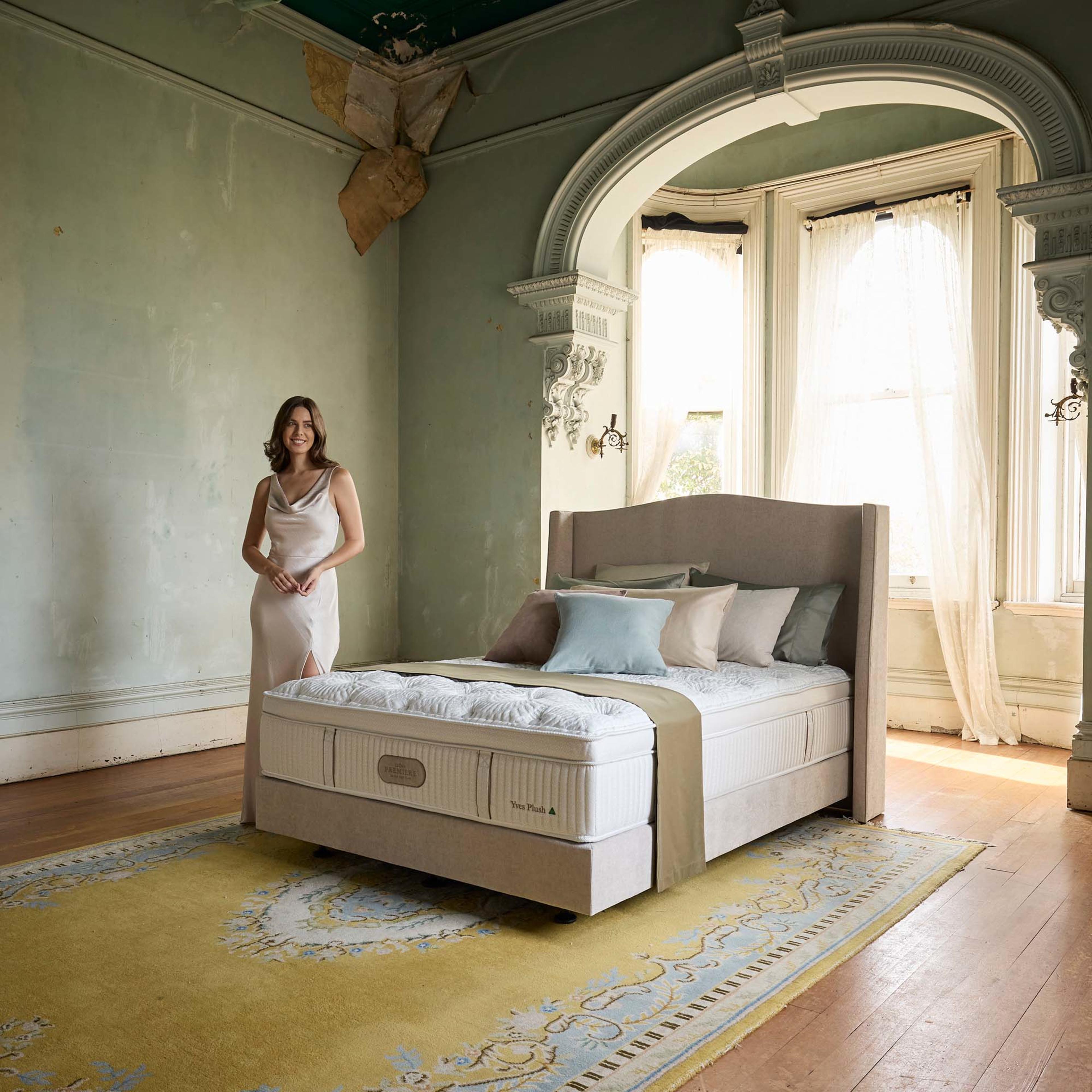 Lifestyle image of the  Crown Posture Bedding Premiere Yves Mattress, Plush from Forty Winks