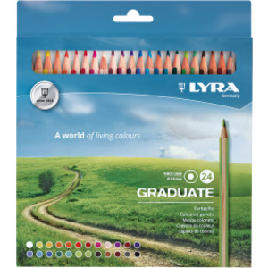 Graduate Colored Pencil Set, Assorted Colors, 24 Pieces