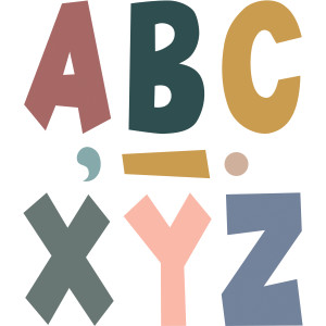 Wonderfully Wild 7" Fun Font Letters, Pack of 120