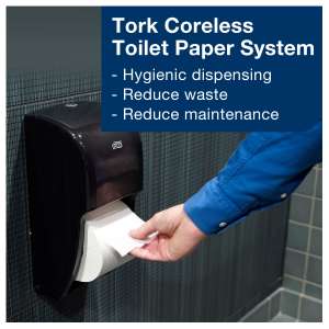 Tork, Twin T7 Elevation, Coreless Bath Tissue Dispenser, Black