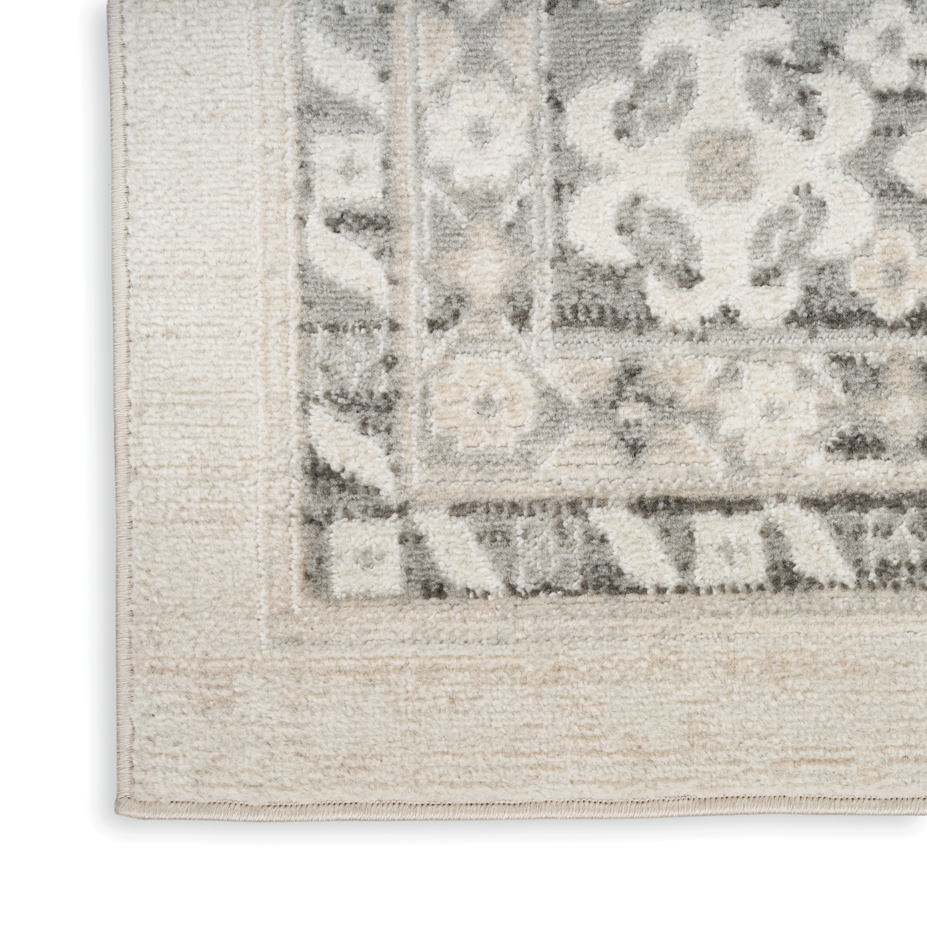 Nourison Serenity Home 9' x 12' Ivory Grey Vintage Indoor Rug