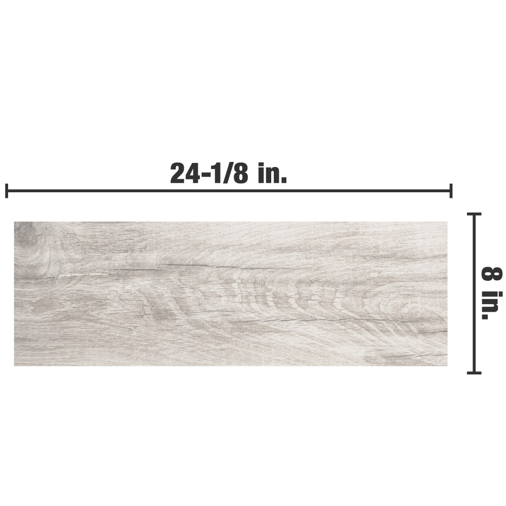 Ella Hill Bone 8 in. x 24-1/8 in. Ceramic Floor and Wall Tile