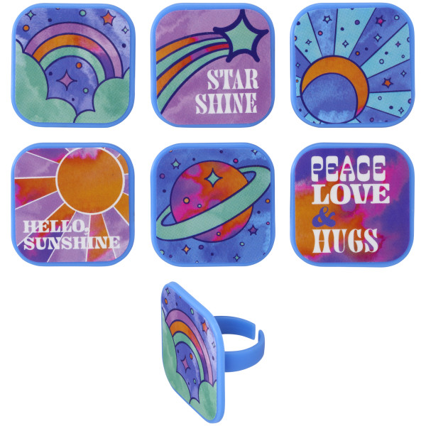 Peace, Love & Hugs-Assortment Cupcake Rings