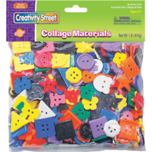 Plastic Buttons, Assorted Colors, 3/4" to 1", 1 lb.