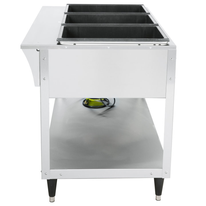 120-volt 1440-watt three-well Servewell® SL streamlined stainless steel hot-food table