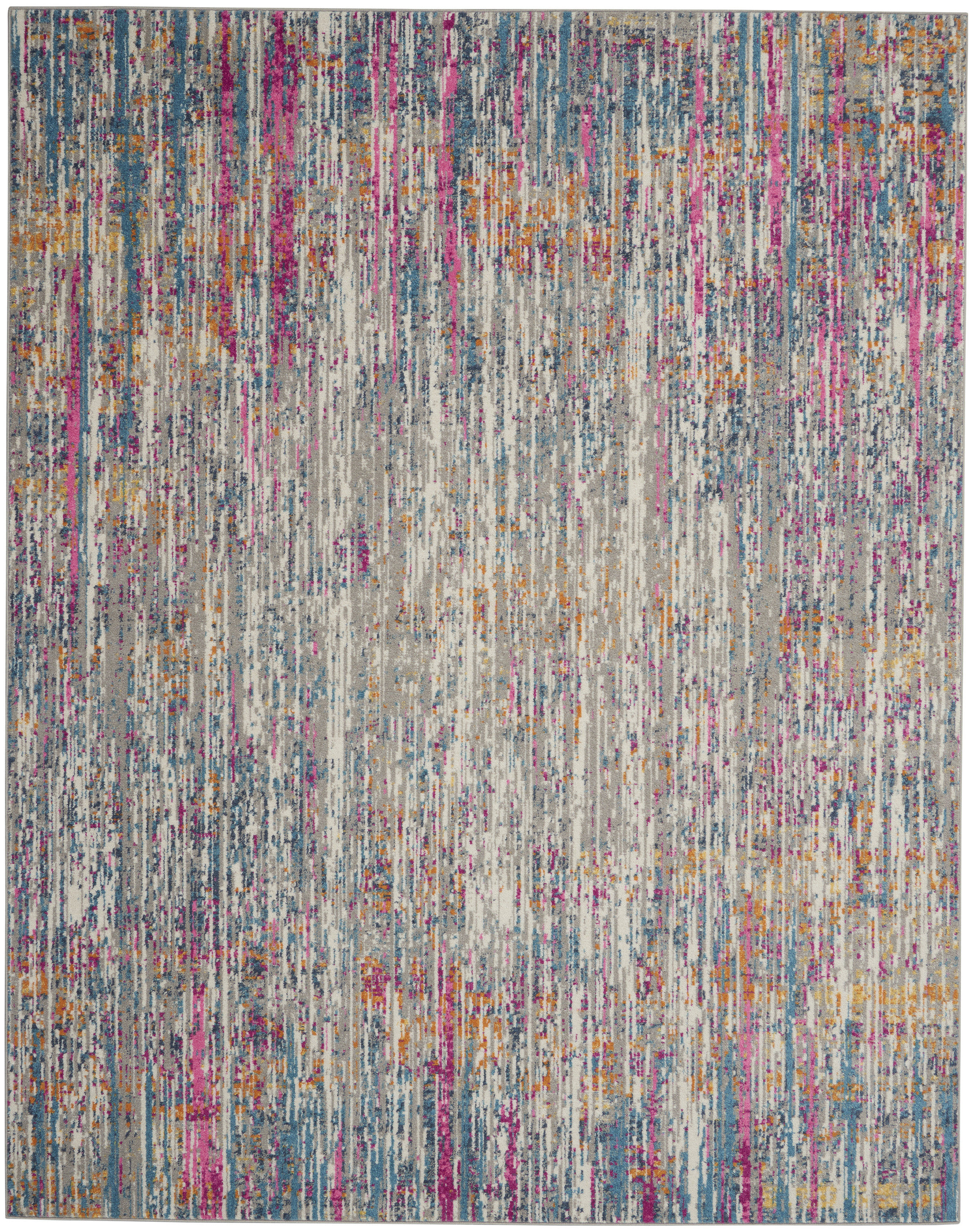 Nourison Passion 9' x 12' Ivory Multicolor Modern Indoor Rug
