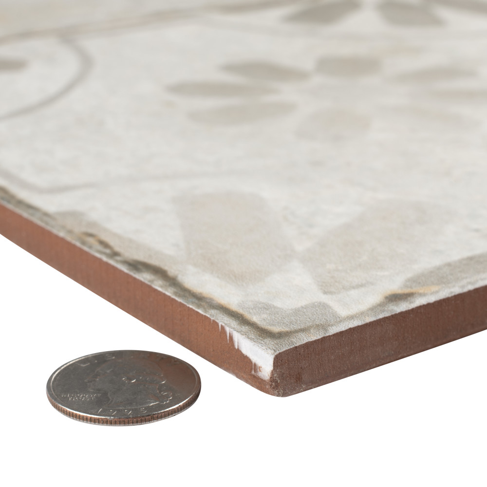 Kings Blume White 17-5/8 in. x 17-5/8 in. Ceramic Floor and Wall Tile