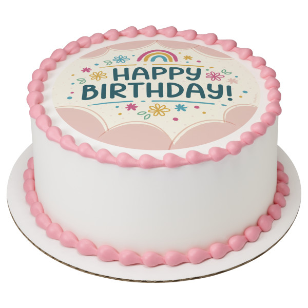 Happy Birthday Rainbow PhotoCake® Edible Image®