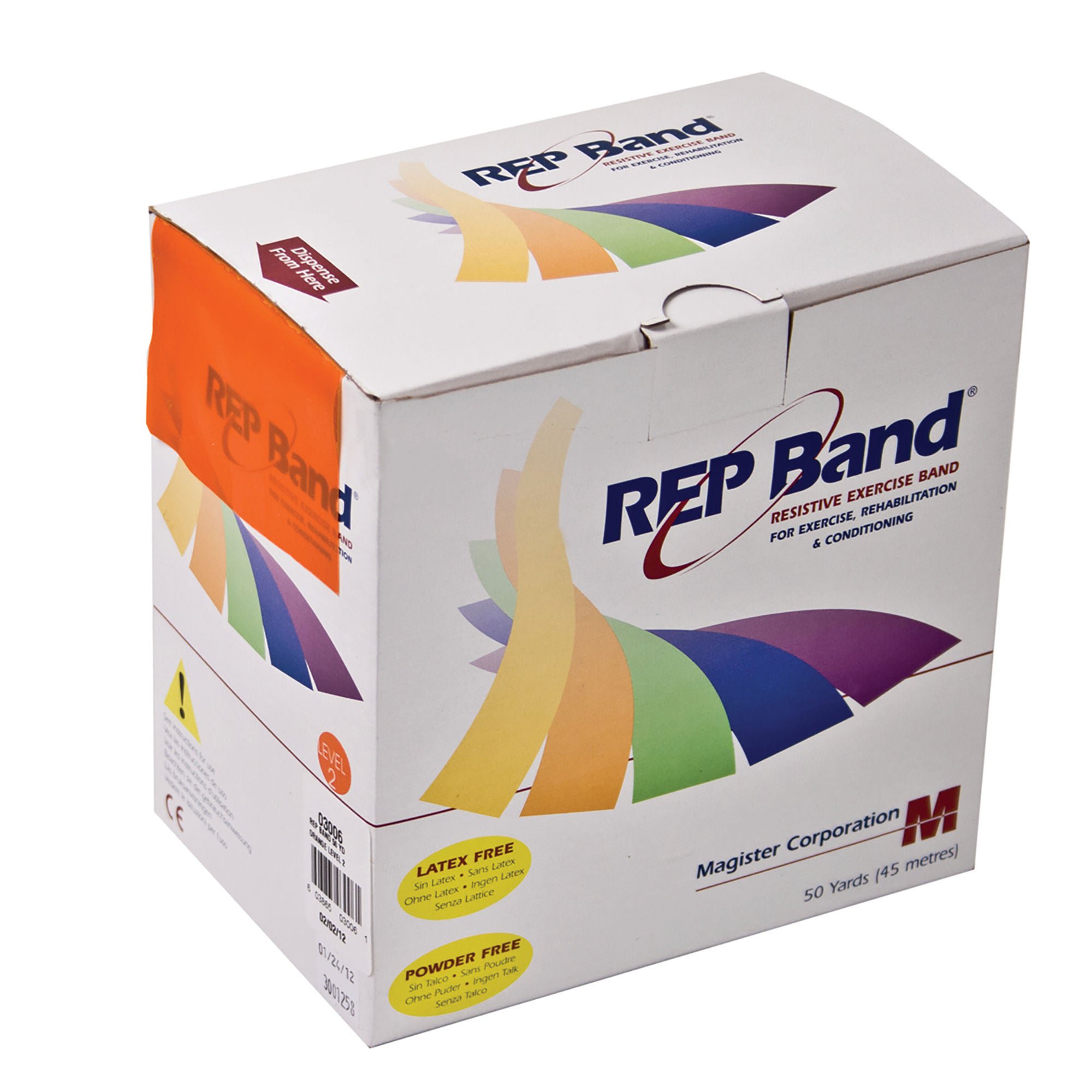 REP Band® Exercise Resistance Band, Orange, 4 Inch x 50 Yard, Light Resistance