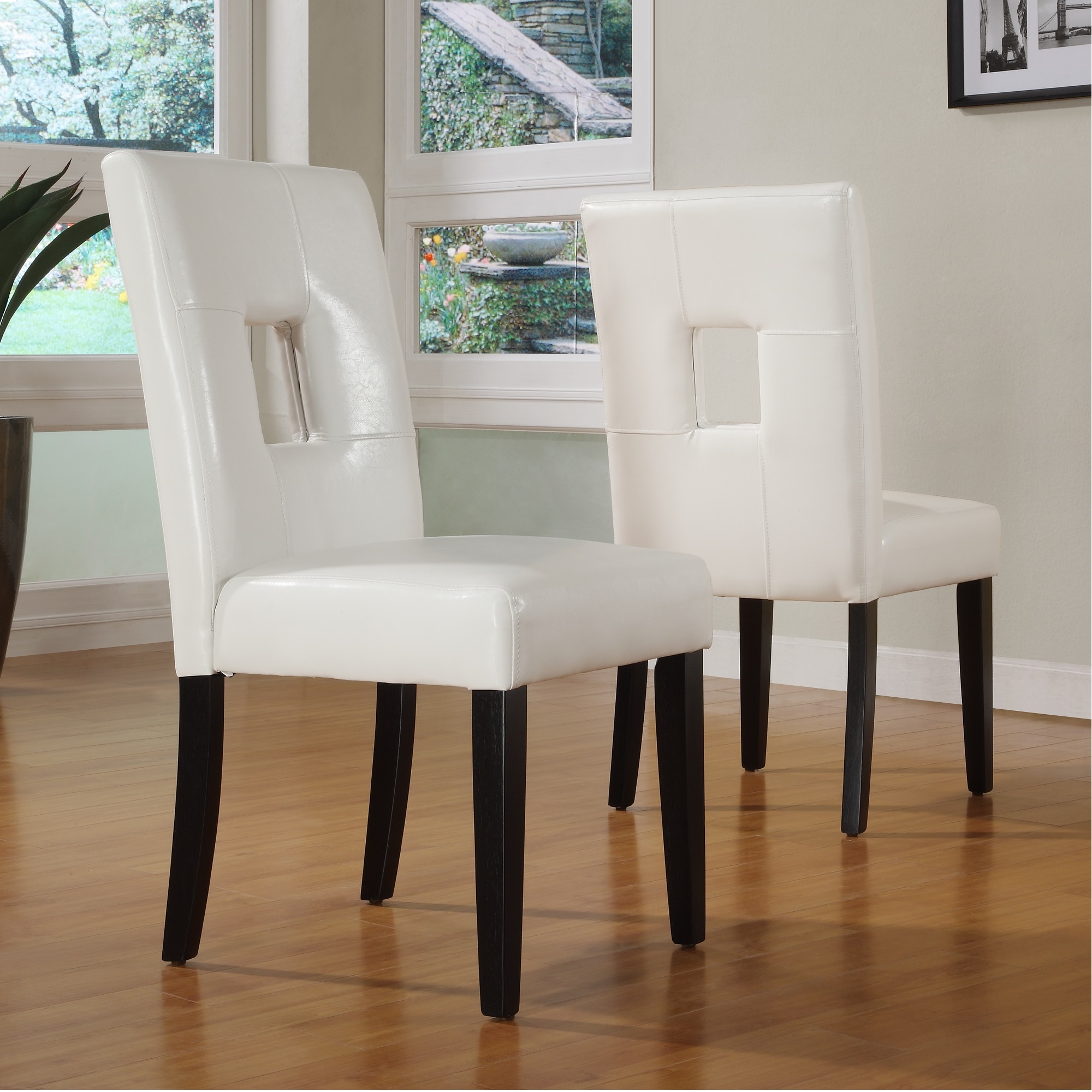 Keyhole Back Dining Chairs (Set of 2)