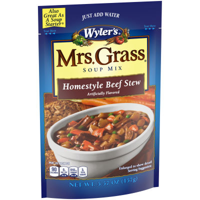 Mrs. Grass Homestyle Beef Stew Soup Mix, 5.57 oz Pouch
