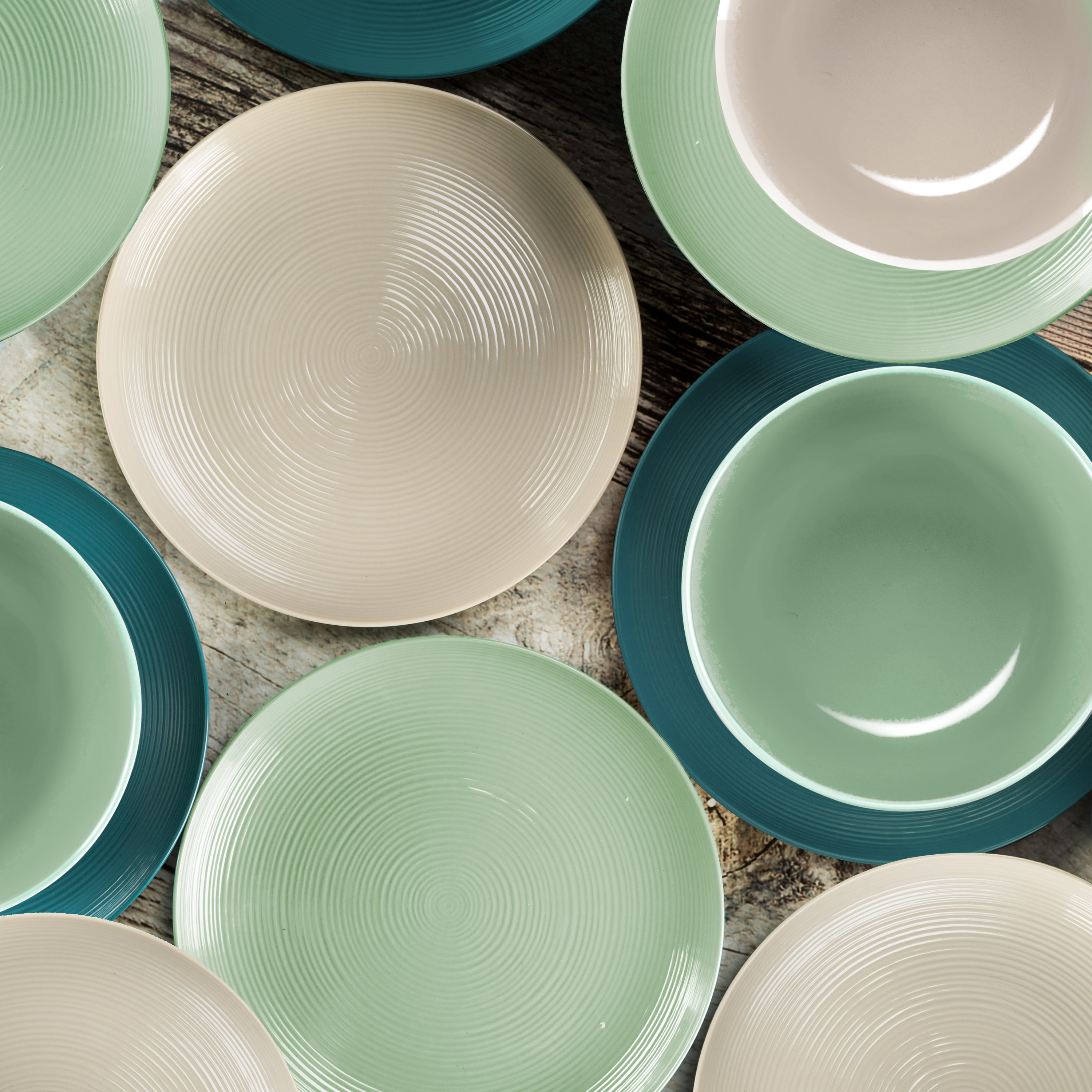 American Conventional Plate & Bowl Sets, Sage, 12-piece set slideshow image 10 American Conventional Plate & Bowl Sets, Sage, 12-piece set slideshow image 10