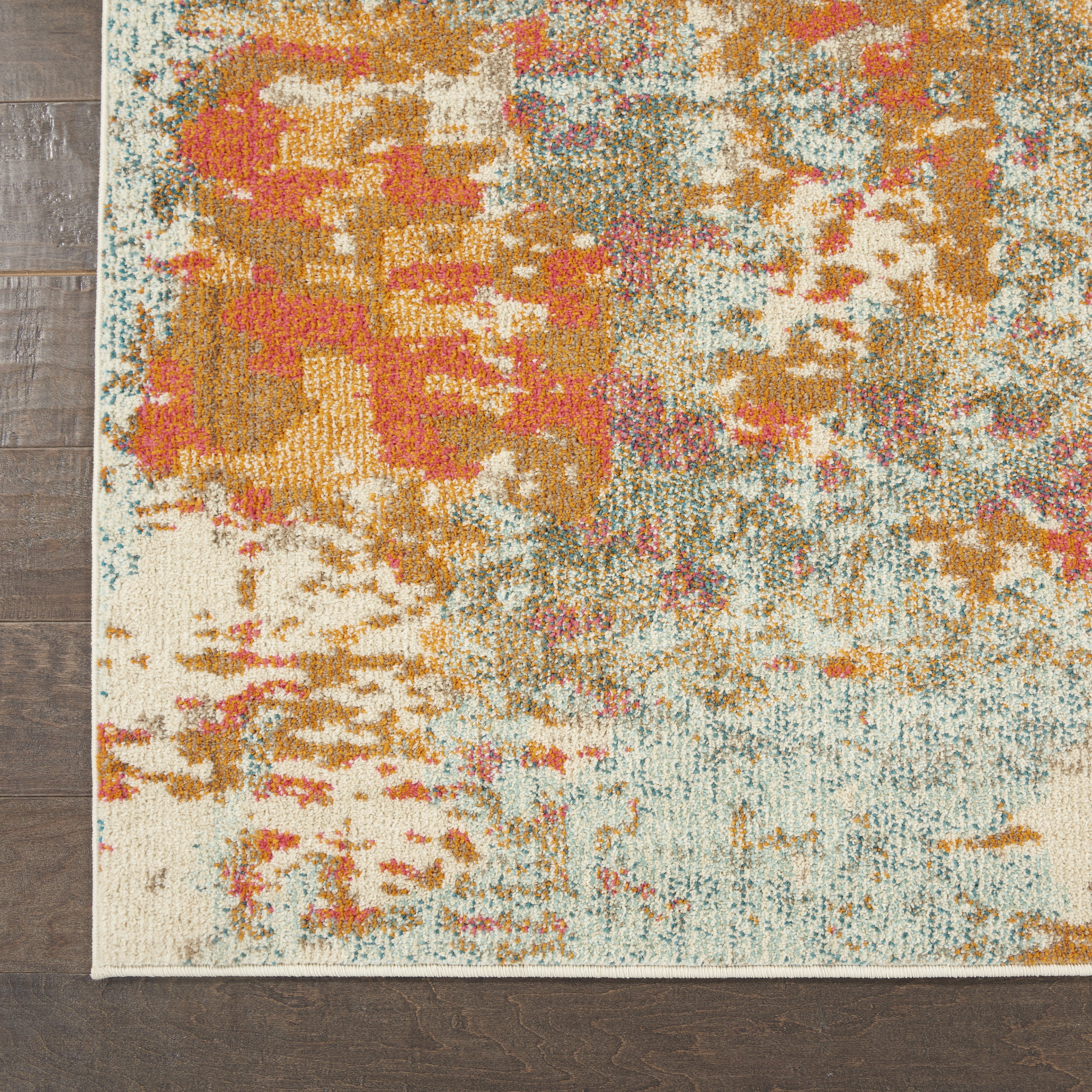 Nourison Celestial 9' x 12' Pink Multicolor Modern & Contemporary Indoor Rug