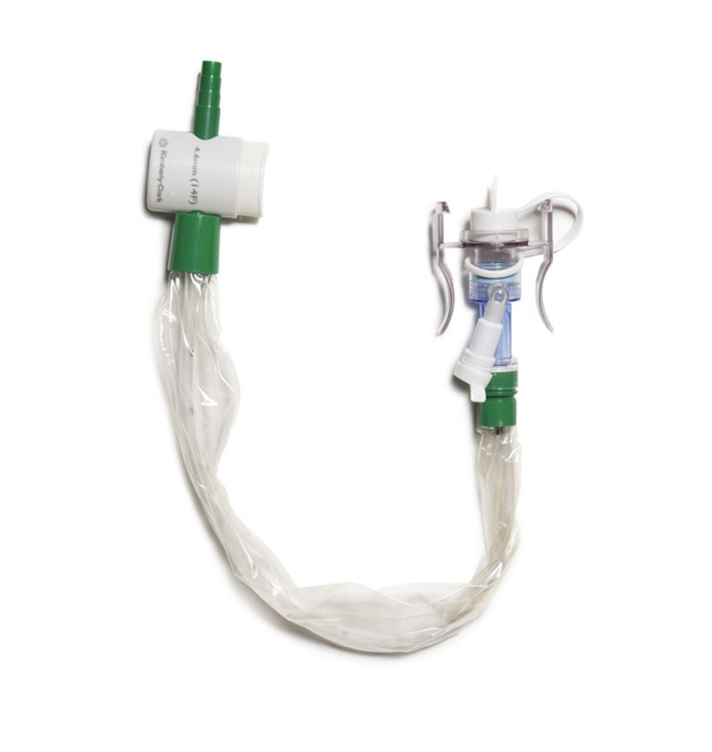 Kimvent® Qwik Clip Style Closed Suction Catheter, Tracheostomy Type, 12" Length