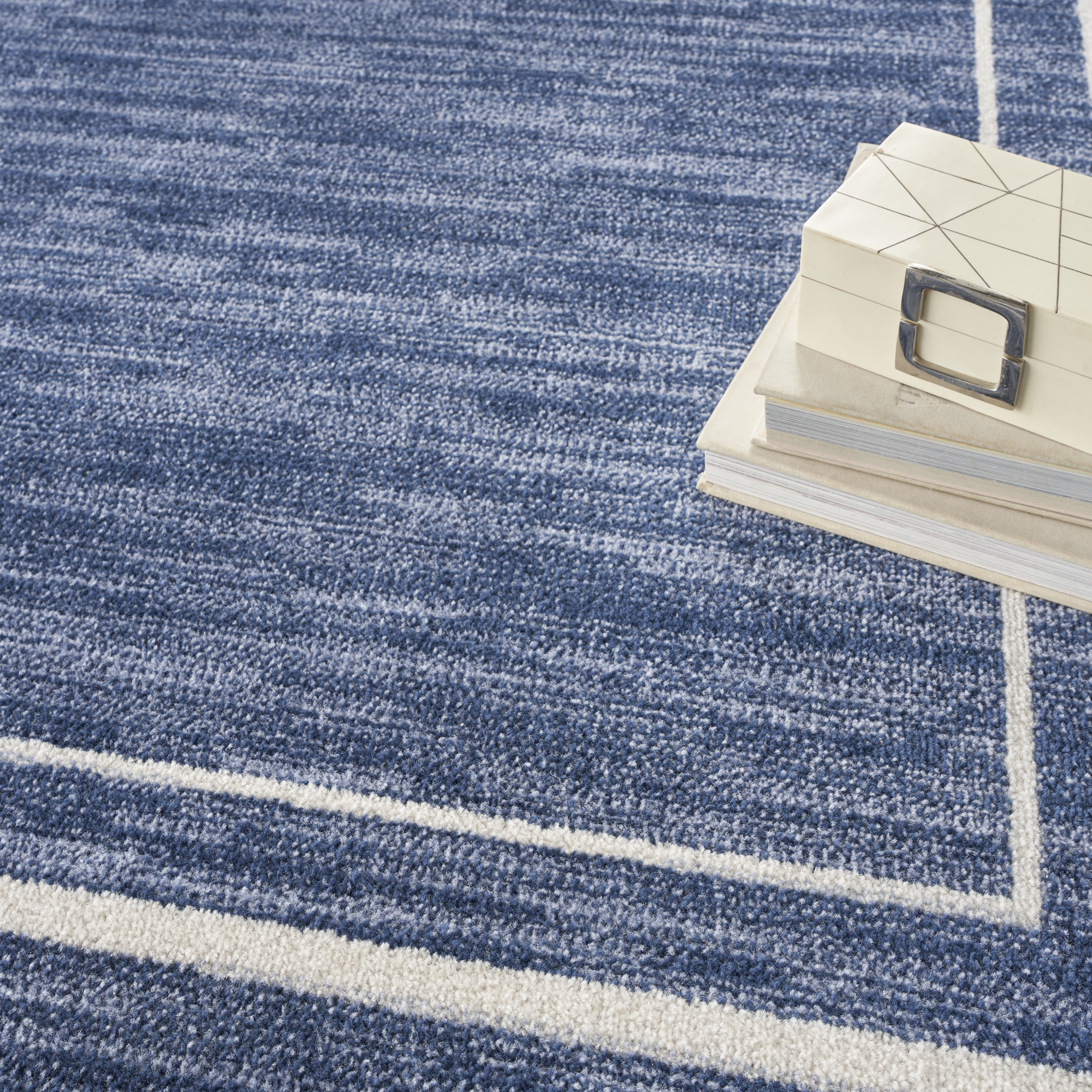 Nourison Nourison Essentials 5' x Square Navy Ivory Contemporary Rug