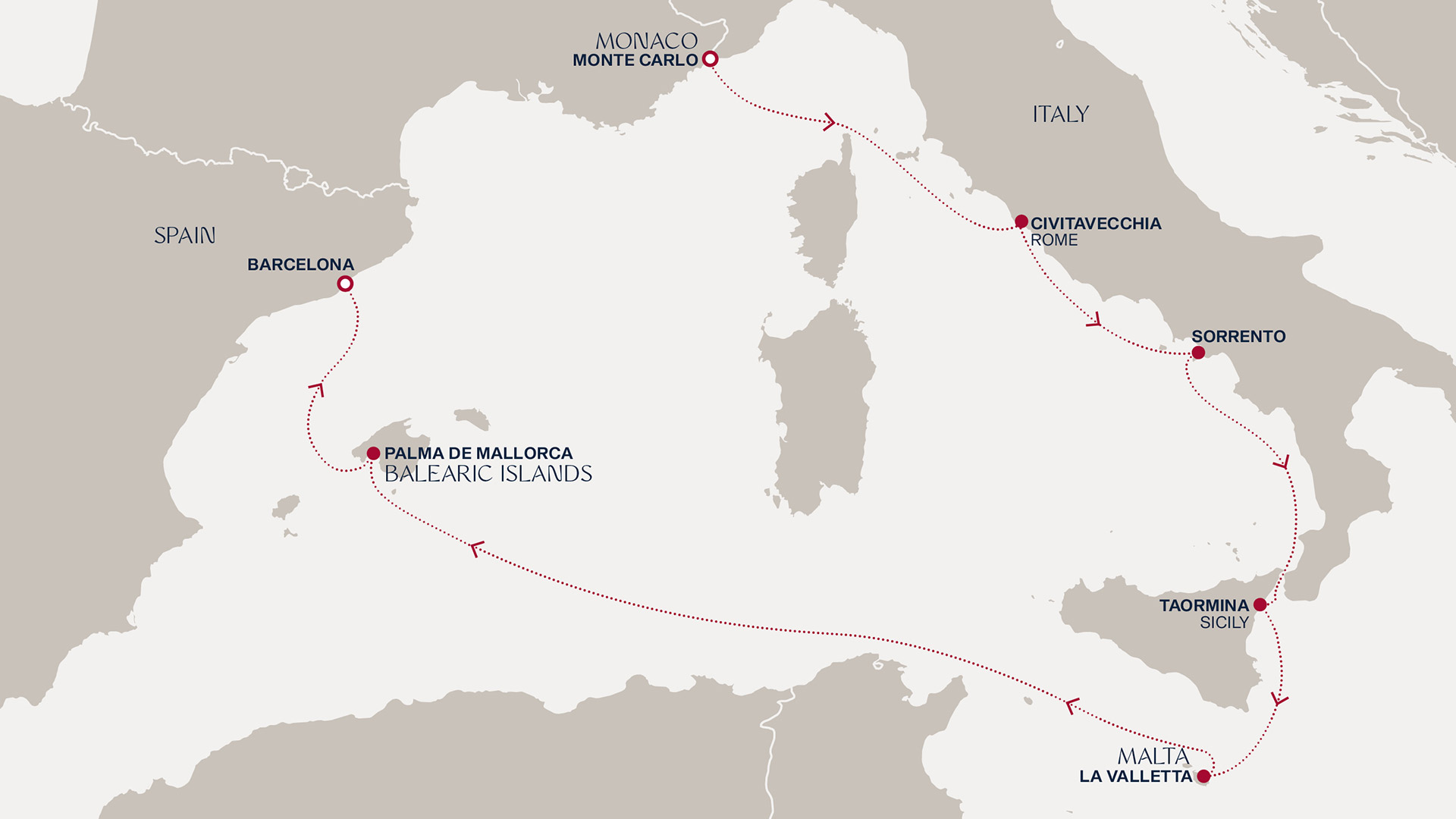 Itinerary map