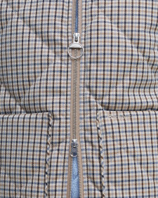 Shelby Check Gilet Sky Micro Check