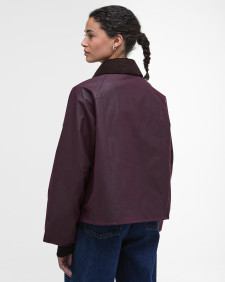 Arlene Waxed Jacket Merlot/Muted Tartan