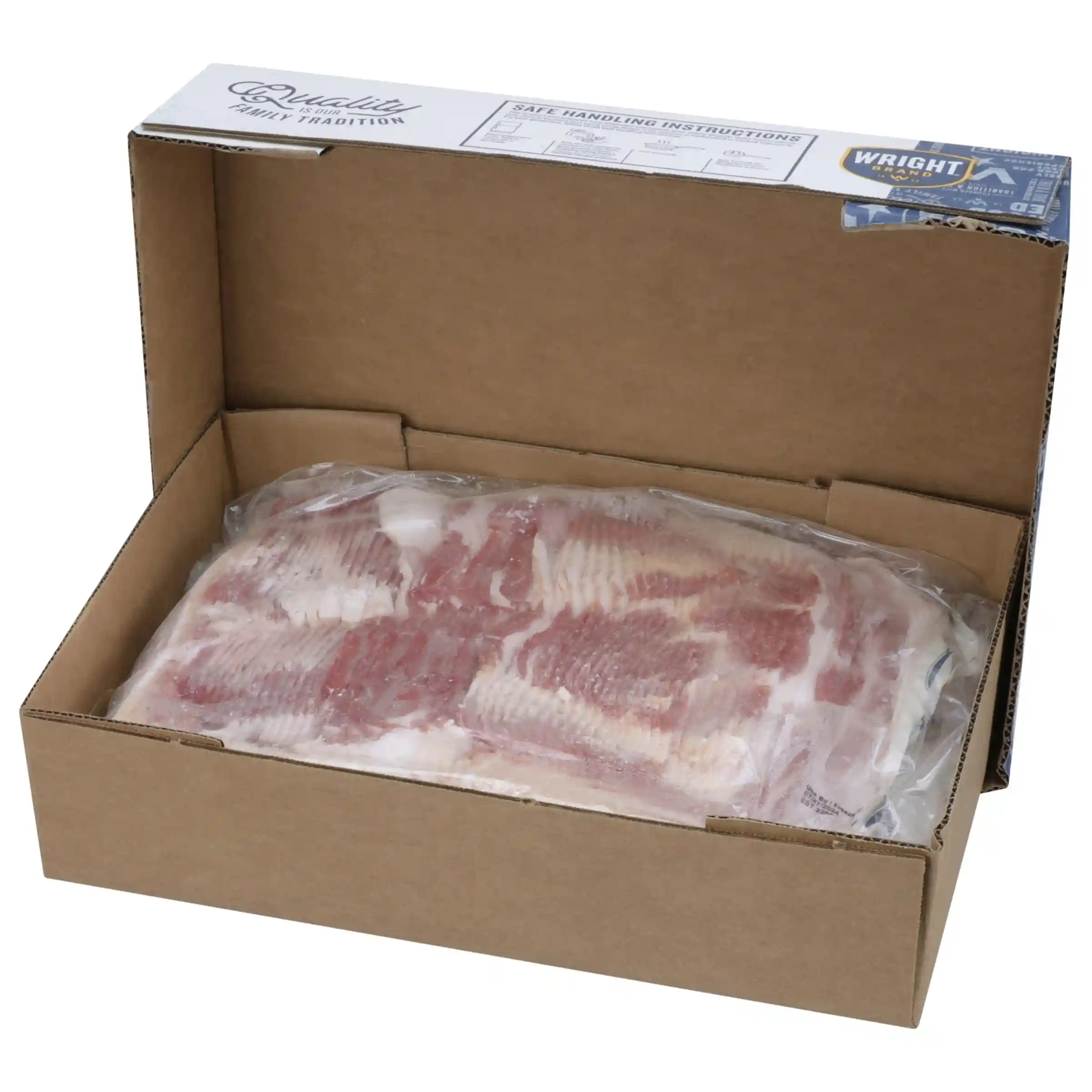 Wright® Brand Naturally Hickory Smoked Thick Sliced Bacon, Bulk, 15 Lbs, 10-14 Slices Per Pound, Gas Flushed_image_31