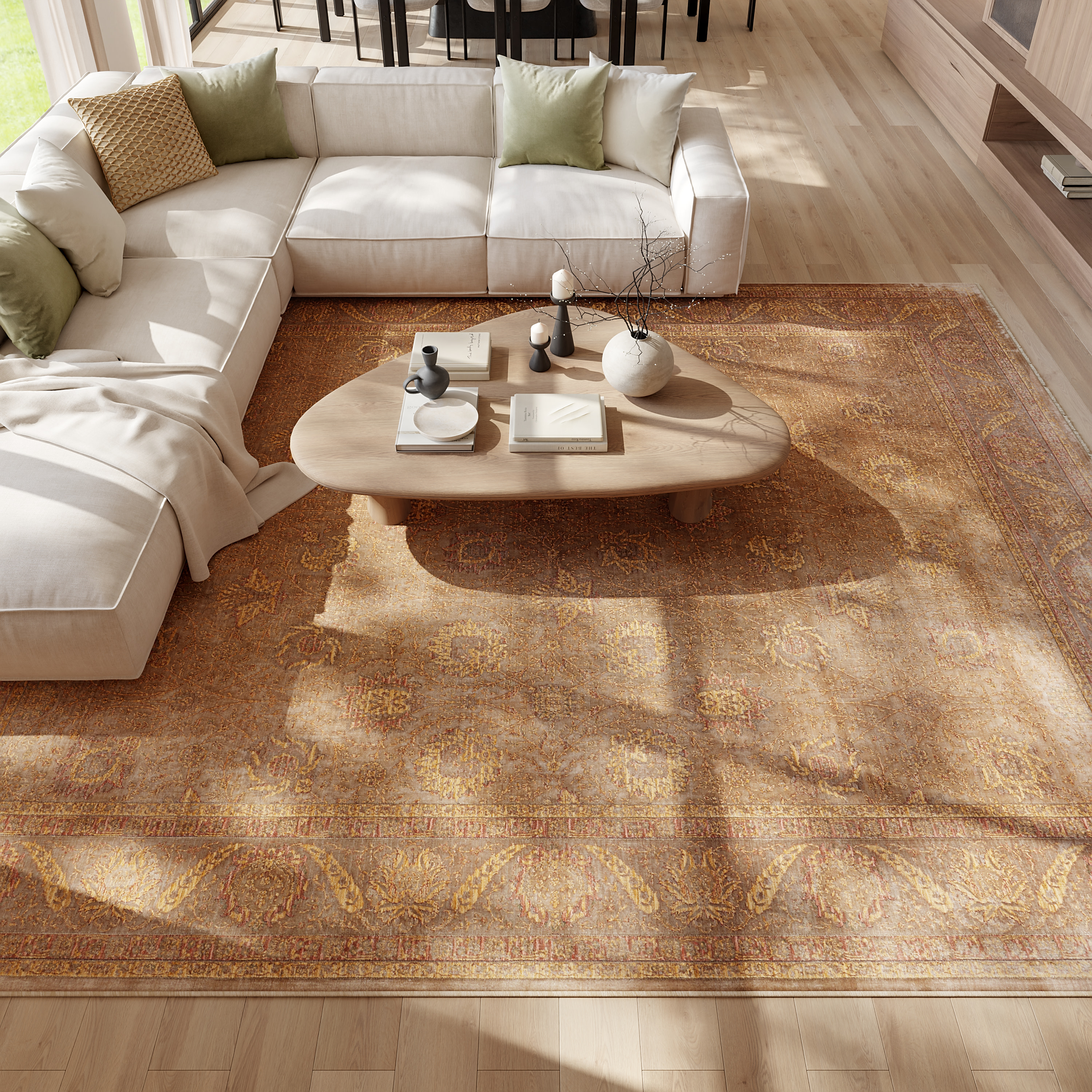 Nourison Luxurious 8' x 10' Taupe Vintage Indoor Rug