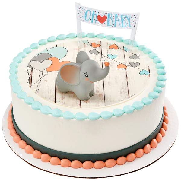 Oh Baby Elephant PhotoCake® Edible Image® DecoSet® Background