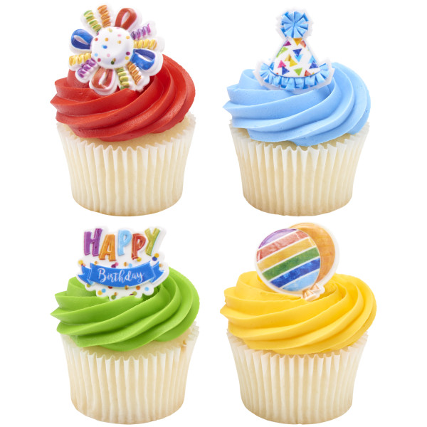 Happy Birthday Cupcake Rings