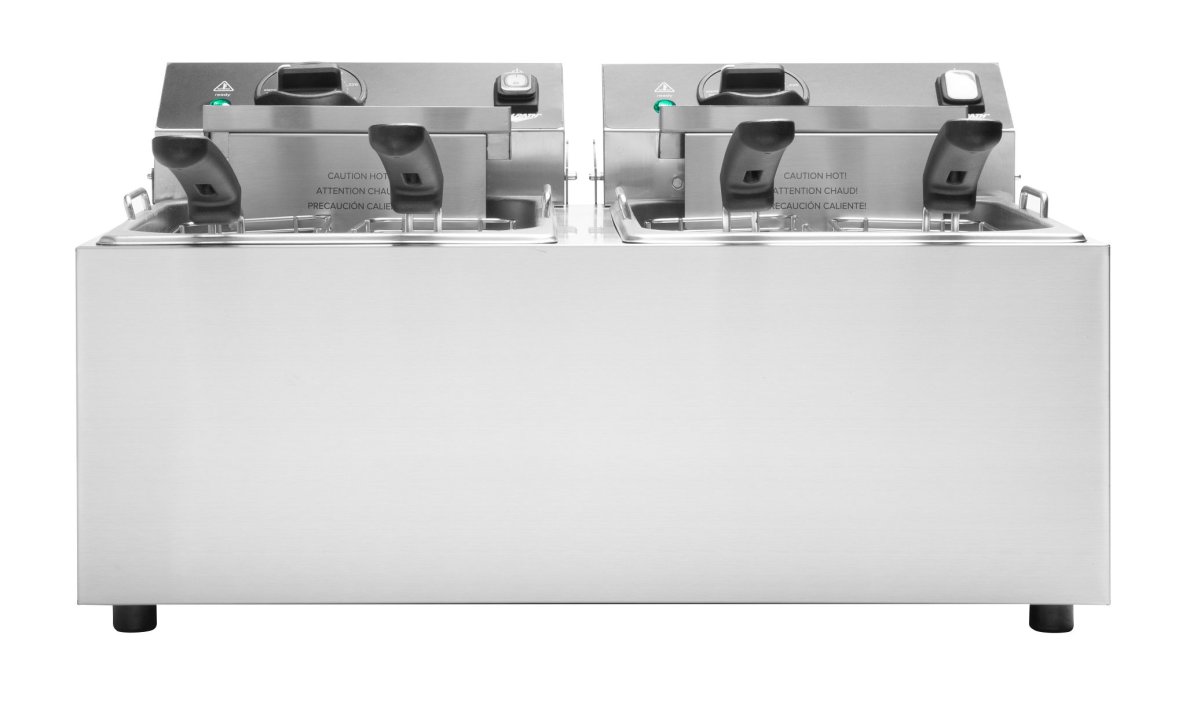 120-Volt 10 lb. standard-duty double-well countertop fryer