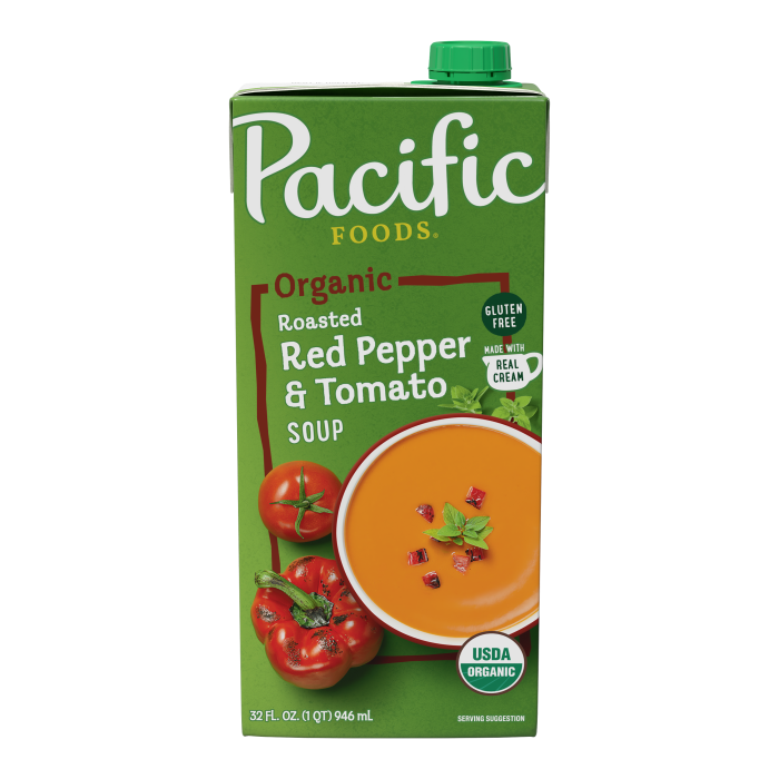 Organic Creamy Roasted Red Pepper & Tomato Soup
