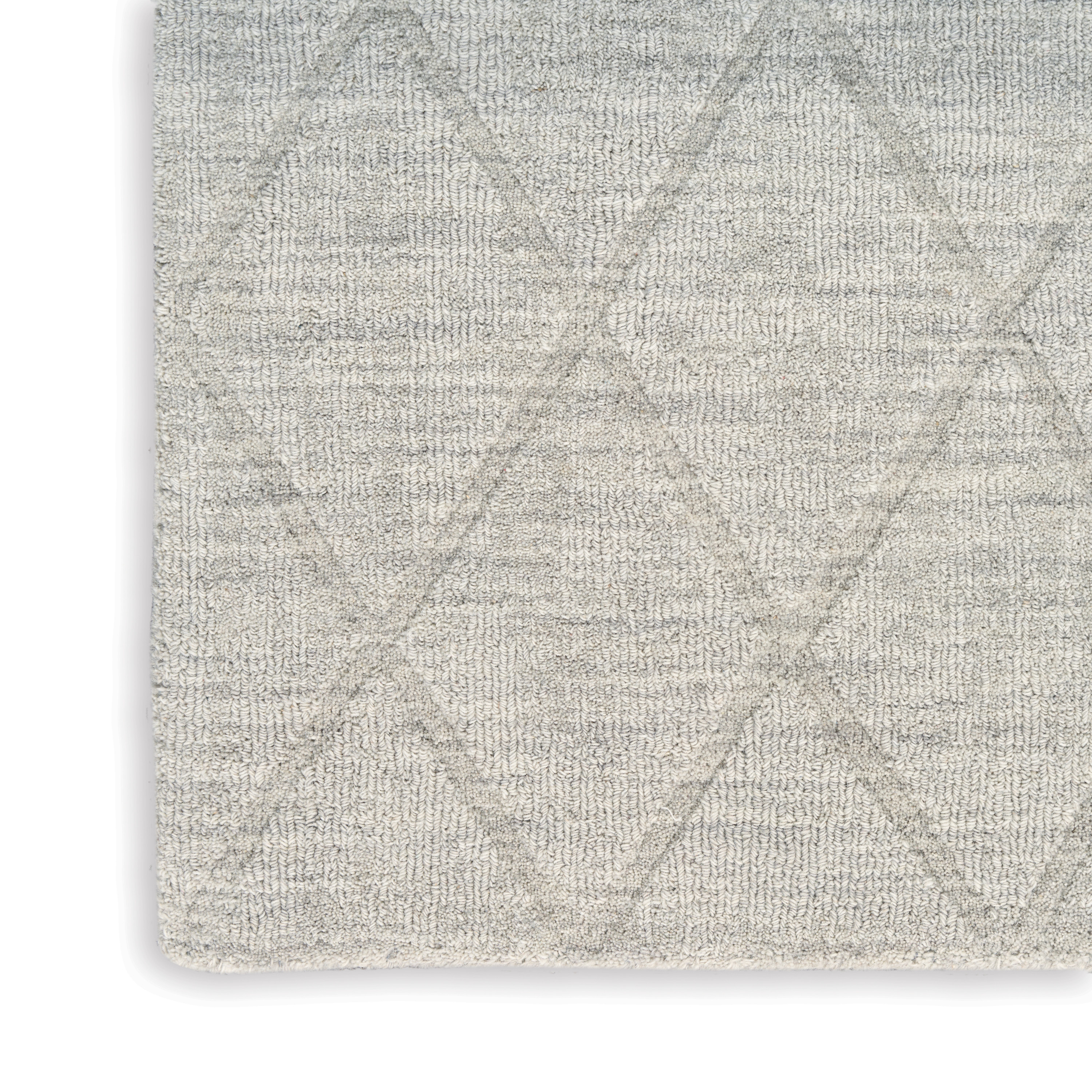 Nourison Wool Haven 2' x 6' Grey Modern Indoor Rug