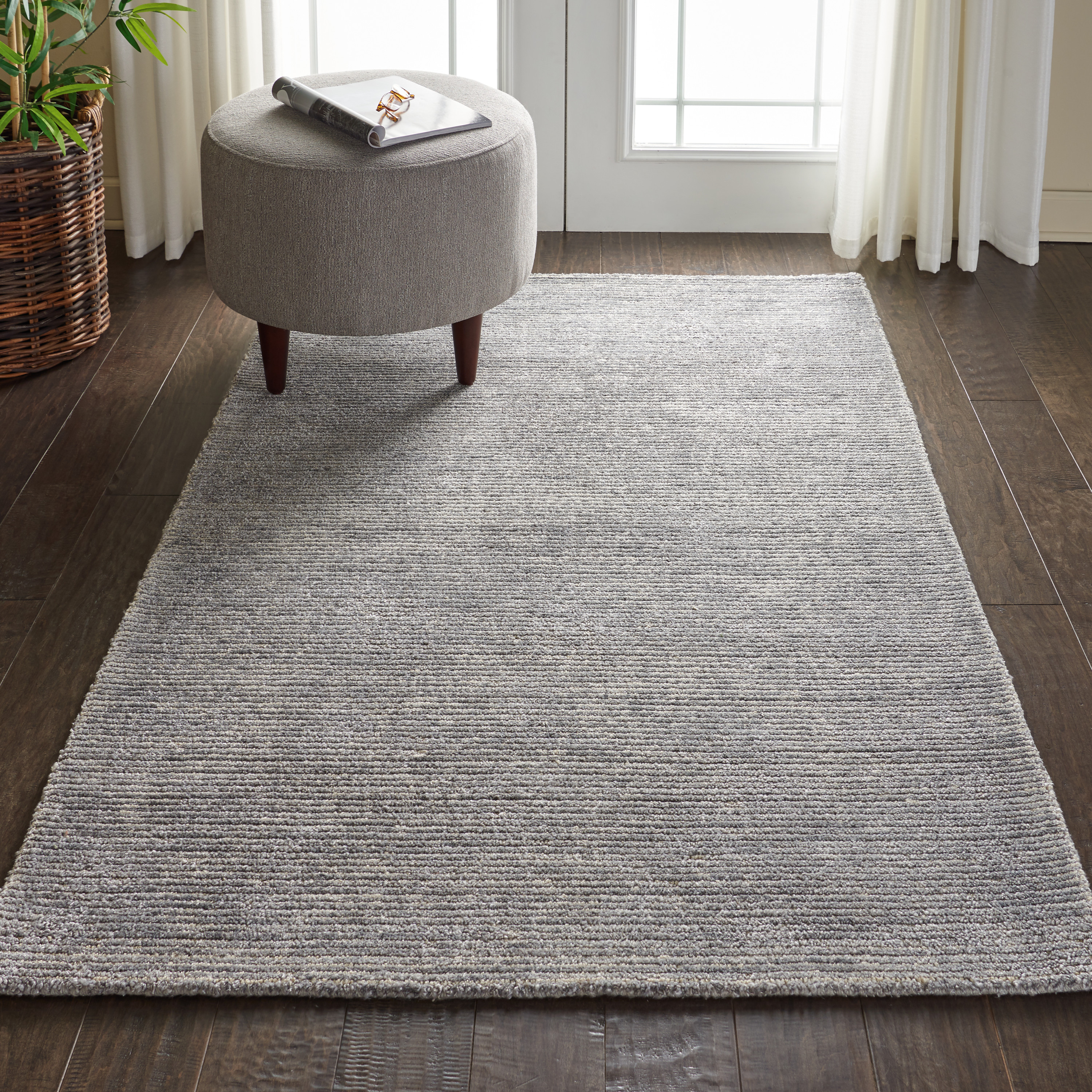 Nourison Weston 5'3" x 7'5" Silver Birch Modern Indoor Rug
