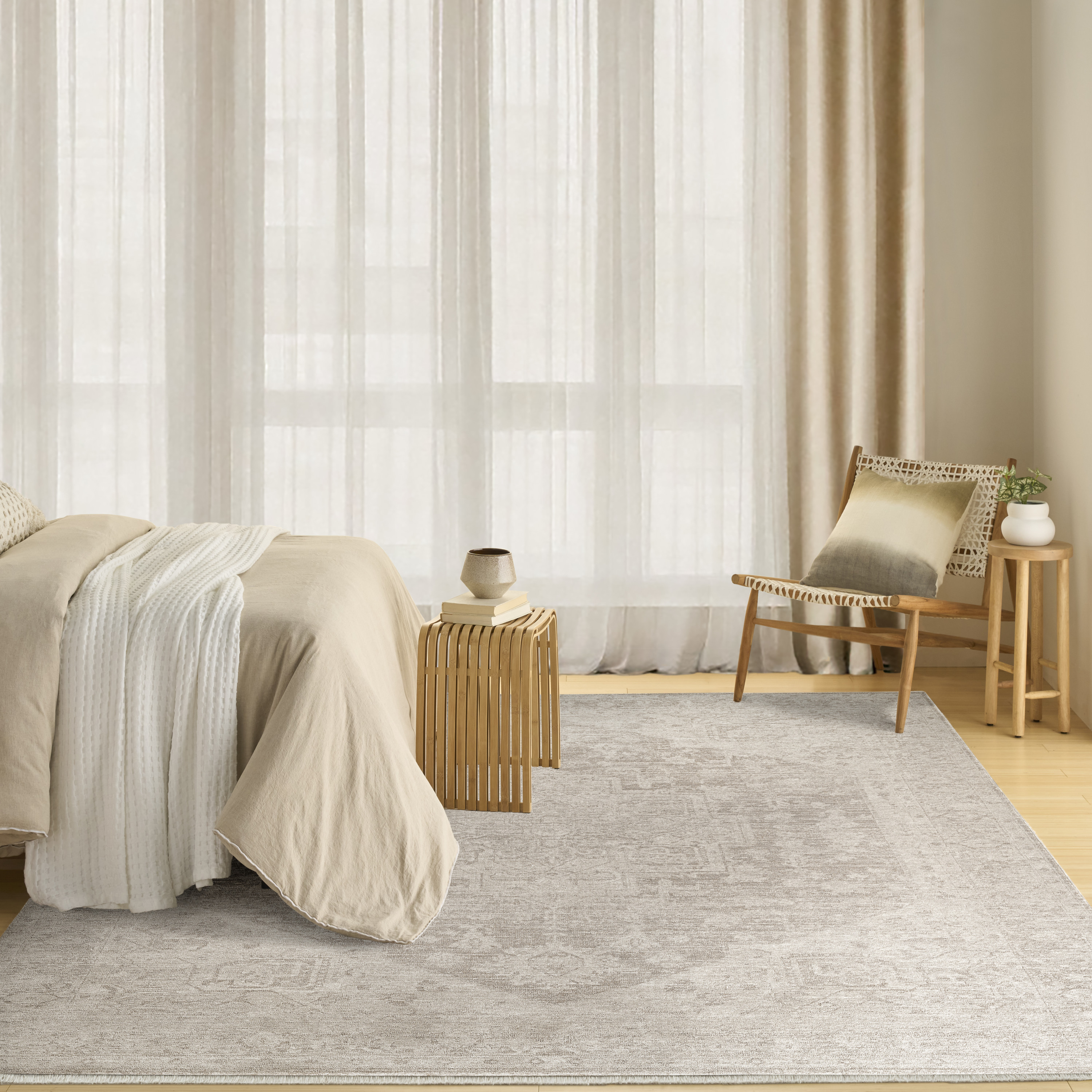 DKNY Pure Shades 9' x 12' Beige Vintage Indoor Rug