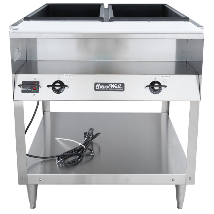 120-volt 960-watt two-well Servewell® stainless steel hot-food table