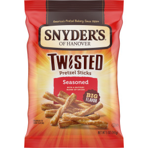 Snyder’s of Hanover, Seasoned Twisted Pretzel Sticks, 5 Oz Bag
