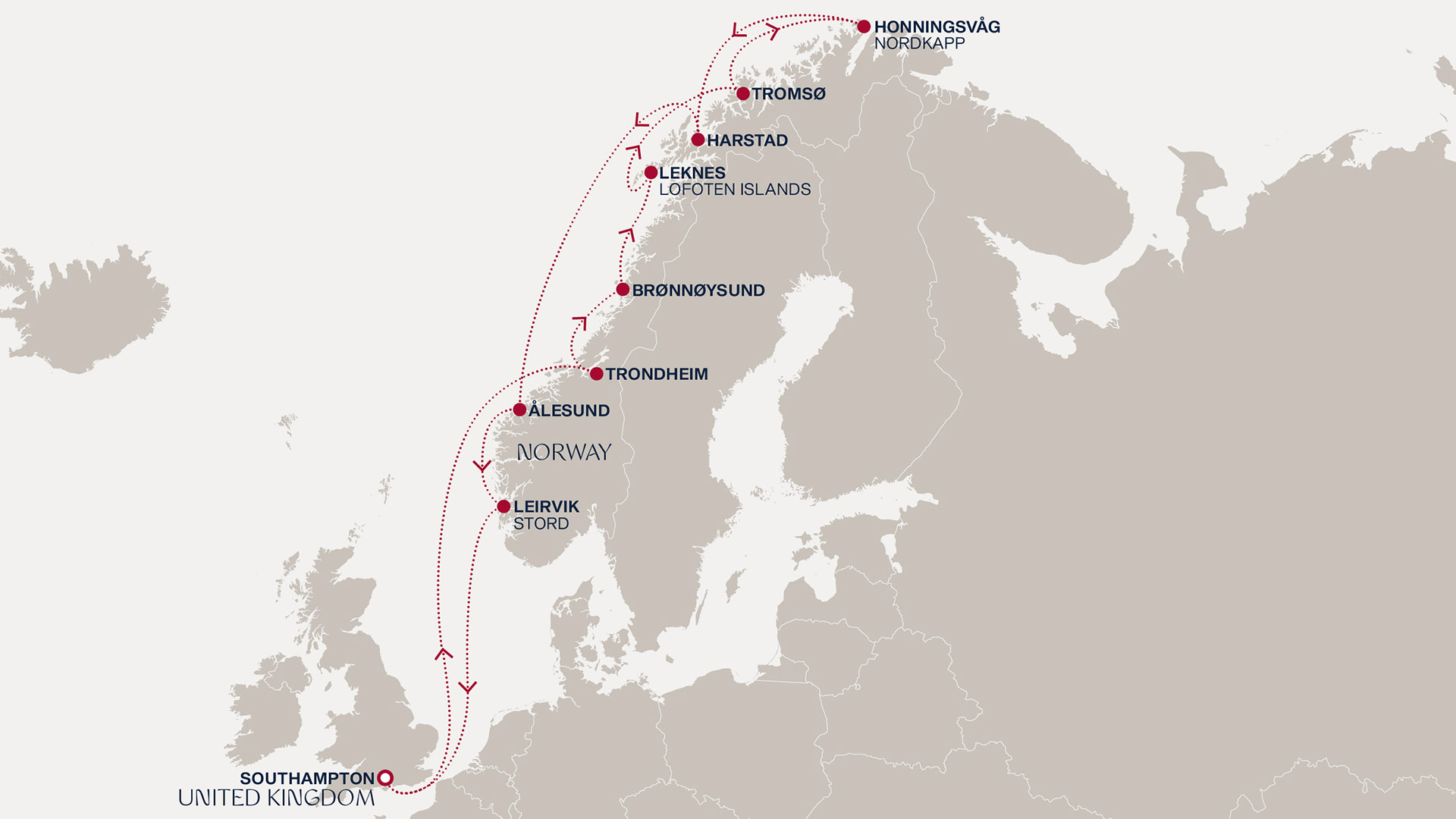 Itinerary map