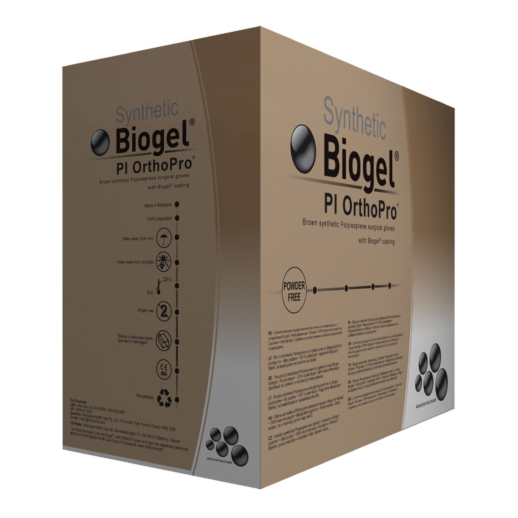 Biogel® PI OrthoPro® Polyisoprene Surgical Glove, Size 6.5, Brown