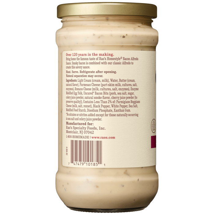 Bacon Alfredo Sauce, 15 oz - Left Image