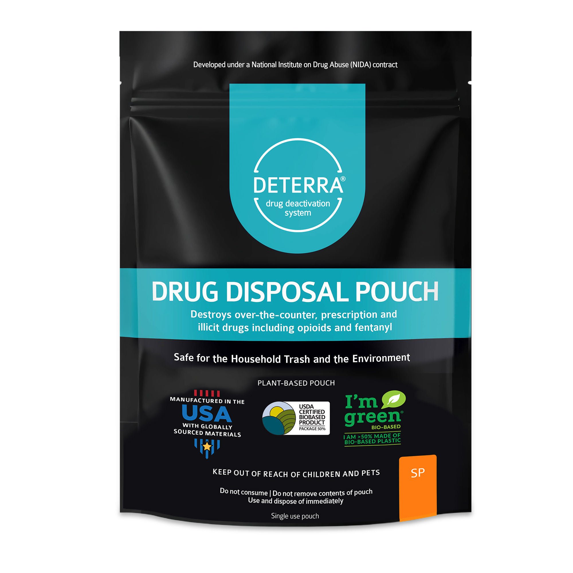 Deterra® Drug Disposal Pouch for Disposal of Pharmaceuticals, Small