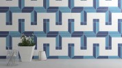 Blanc Et Bleu Square Wall Decor 5x5