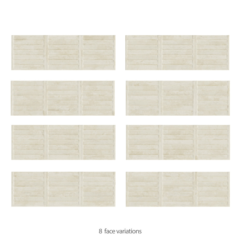 Habanera Decor Bone 11-7/8 in. x 35-1/2 in. Ceramic Wall Tile