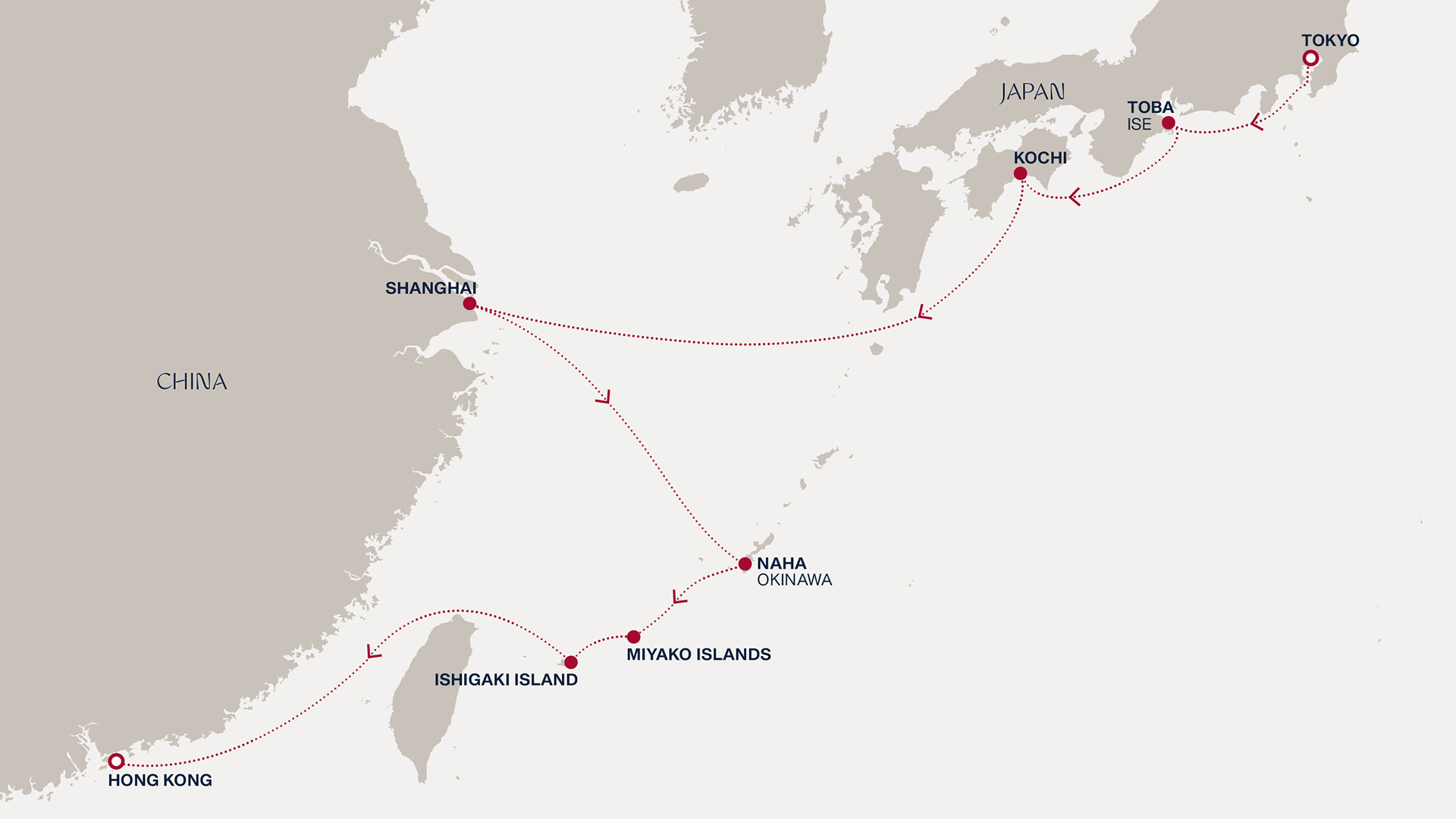 Itinerary map