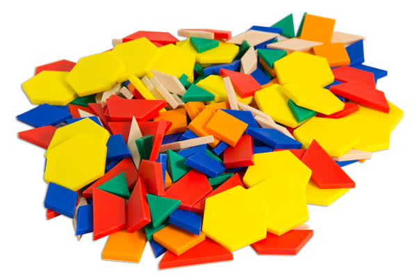 Pattern Blocks - .5 cm-Thick Plastic (Set of 250)