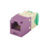 Mini-Com® UTP RJ45 Cat 6 28/30 AWG TG Jack Module Violet
