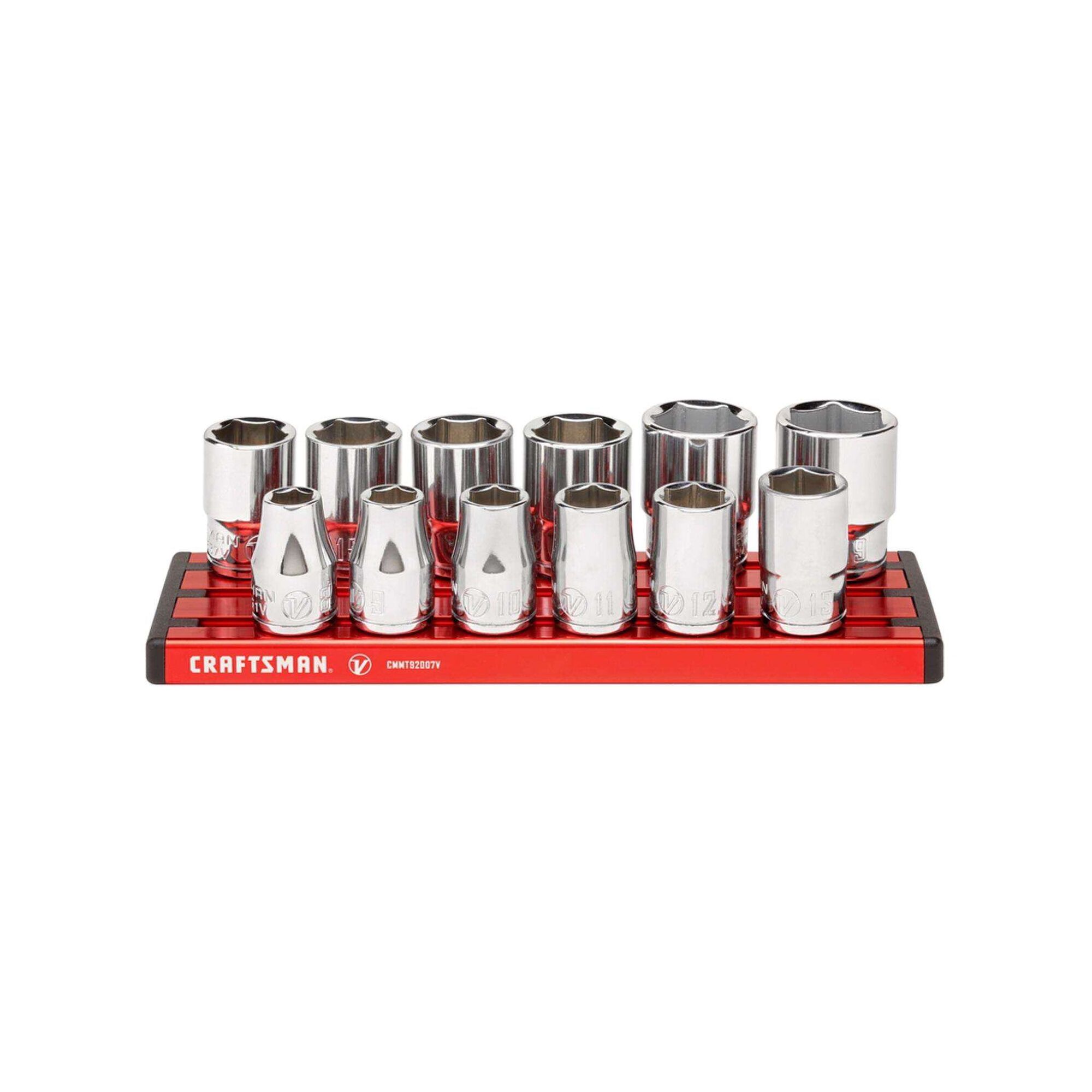 View of CRAFTSMAN Sockets: 6-Point and additional tools in the kit