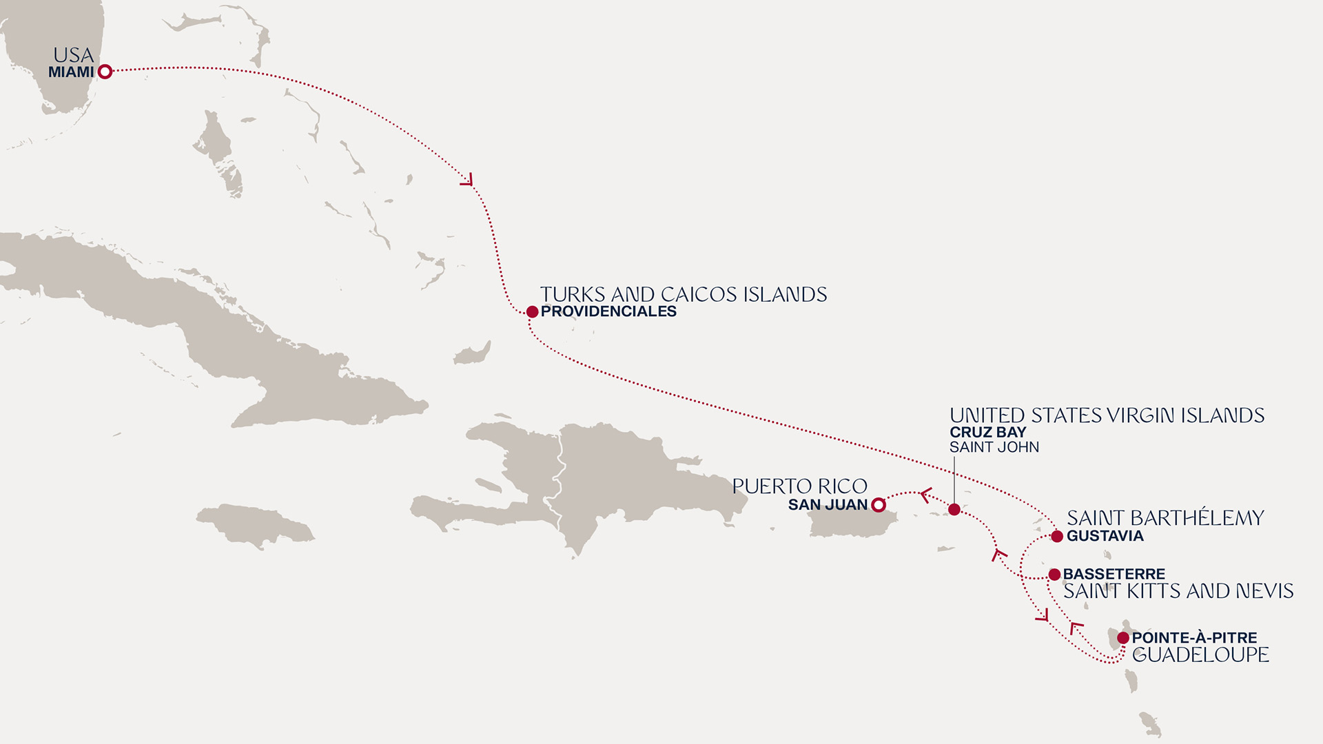 Itinerary map