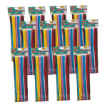 Charles Leonard Chenille Stems, Jumbo Fluffy Thick Stem, 6mm x 12", Assorted Colors, 100 Per Pack, 12 Packs CHL65600-12