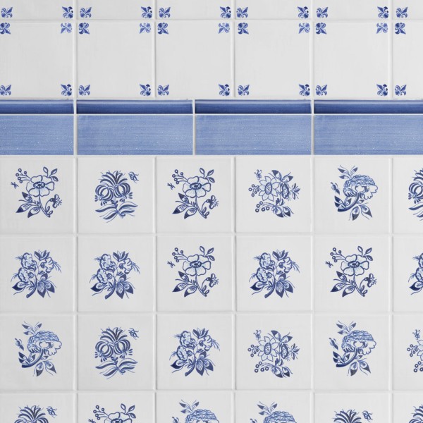 17th century: maiolica de delft | mezza flora deco | pattern two 